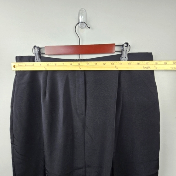 SUSAN GRAVER Chic Midi Skirt Black Womens Size XL Mature‎ Minimalist Neutral - Picture 7 of 9